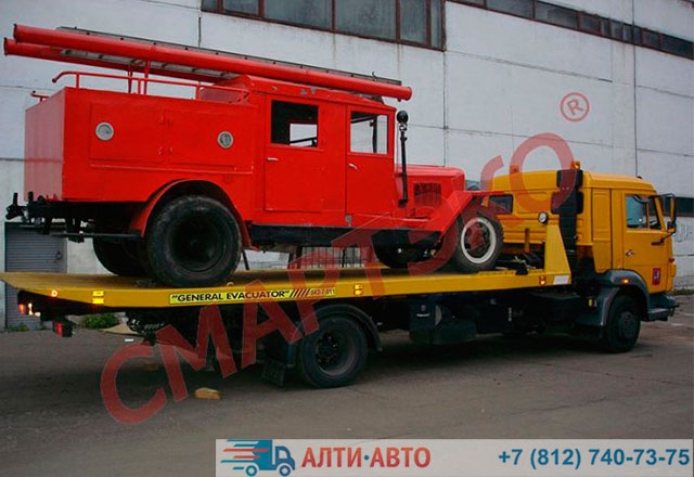 Купить грузовой эвакуатор КамАЗ-4308 со сдвижной платформой от официального дилера