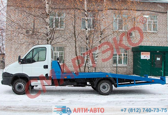 Купить эвакуатор Iveco Daily с ломаной платформой в СПб