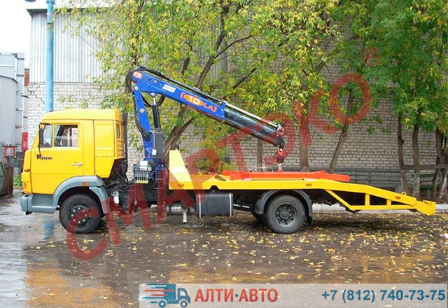Купить эвакуатор с КМУ КамАЗ-4308 в Санкт-Петербурге