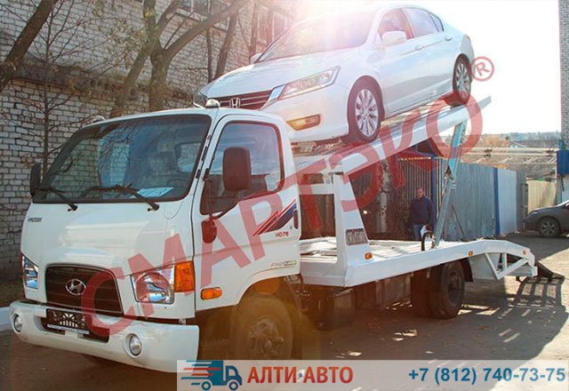 Купить двухместный эвакуатор на шасси Hyundai HD-78 в Санкт-Петербурге