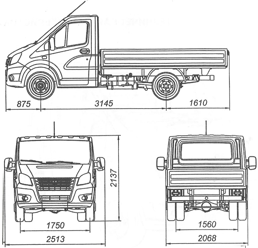 Схема кузова газель 3302 - 92 фото