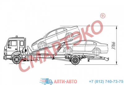 Купить эвакуатор КамАЗ-43085 на две машины в СПб